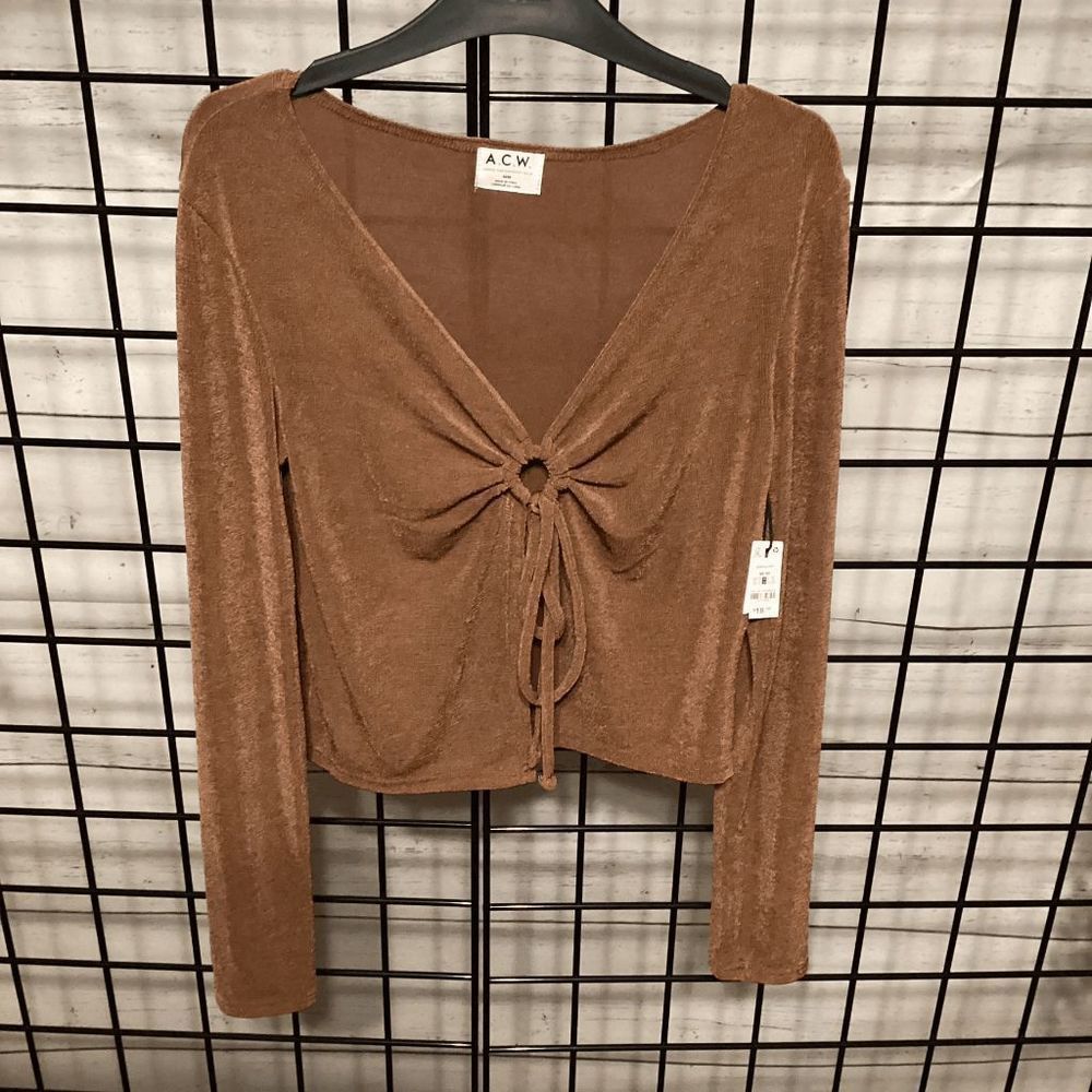 A.C.W Tie Front Crop Top B259